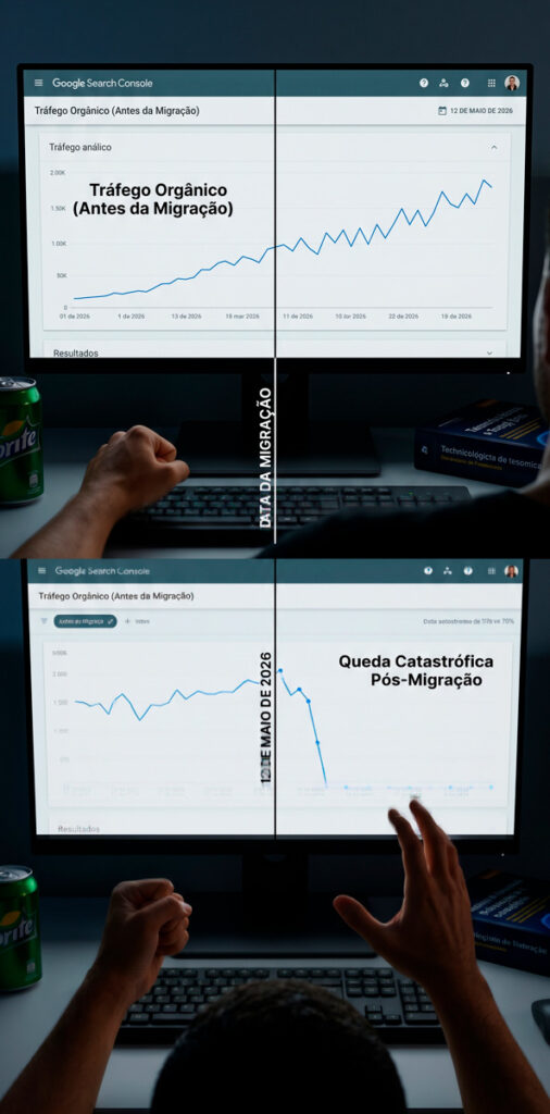 Migração de site é o procedimento de maior risco para o SEO de um domínio. E a maioria das empresas só descobre isso depois.